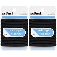 Scunci Comfortable All Day Medium Hold, Black 18 ea (Pack of 2)