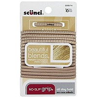 Scunci, No Damage Elastic Hair Ties, Blonde