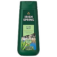 Irish Spring Men's Body Wash Shower Gel, Aloe Vera - 20 fluid ounce (Pack of 6)