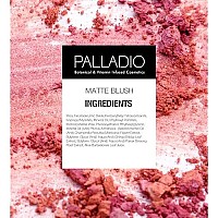 Palladio Matte Blush, Brushes onto Cheeks Smoothly, Soft Matte Look and Even Finish, Flawless Velvety Coverage, Effortless Blending Makeup, Flatters the Face, Convenient Compact, Toasted Apricot