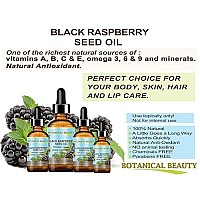 BLACK RASPBERRY SEED OIL. 100% Pure / Natural / Undiluted / Virgin / Unrefined / Cold Pressed Carrier oil. 4 Fl.oz.- 120 ml. For Skin, Hair, Lip and Nail Care. One of the highest antioxidants, rich in vitamin A and E, Omega 3, 6 and 9 Essential Fatty A...