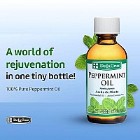 De La Cruz Pure Peppermint Essential Oil, Steam-Distilled, Bottled In Usa 2 Fl Oz