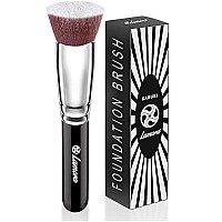 Flat Top Kabuki Foundation Brush - Premium Makeup Face Brush For Liquid, Cream, Powder - Blending, Buffing, Stippling Brush - Pro Quality Synthetic Dense Bristles