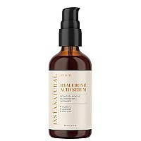 InstaNatural Hyaluronic Acid Serum, Face Serum with Vitamin C, Jojoba Oil, and Aloe Vera for Hydration, Brightening, and Anti Aging