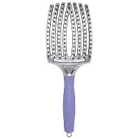 Olivia Garden FingerBrush Scalp-Hugging & Vented Combo Paddle Hair Brush (ionic & 100% boar bristles) FBCO-GD (Grande)