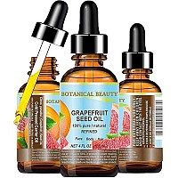 GRAPEFRUIT SEED OIL. 100% Pure / Natural / Undiluted /Refined Cold Pressed Carrier oil. 4 Fl.oz.- 120 ml. For Skin, Hair and Lip Care. One of the richest natural sources of vitamin A ,C & E and natural fruit enzymes. by Botanical Beauty