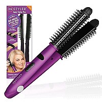 Ionic Styler Pro Hair Straightener, 2 in 1 Ceramic Flat Iron Hair Straightener & Hot Brush for Added Volume and Waves, Auto Safety Shut Off, Cool Touch Bristles, Multiple Heat Settings As Seen on TV