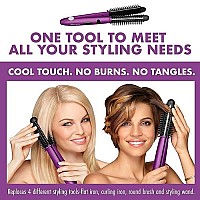 Ionic Styler Pro Hair Straightener, 2 in 1 Ceramic Flat Iron Hair Straightener & Hot Brush for Added Volume and Waves, Auto Safety Shut Off, Cool Touch Bristles, Multiple Heat Settings As Seen on TV