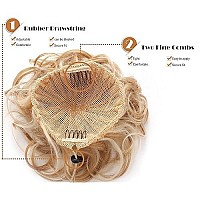 Onedor Premium Synthetic fiber Clip on Messy Chignon Bun Hair Extension Hair Piece Wig. Silky Smooth and Secure (2-Darkest Brown)