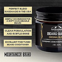 Mountaineer Brand Beard Balm for Men | All Natural Leave-in Conditioner to Moisturize Dry Itchy Skin | Beard Butter Hydrates, Softens and Tames Flyaway Hair | Adds Shine | Original Blend Scent 2oz.