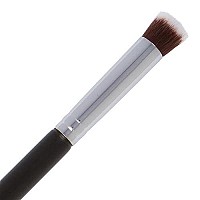 Under Eye Concealer Brush - Beauty Junkees Mini Flat Top Kabuki with Synthetic Bristles for Concealing, Blending, Setting, Buffing with Powder, Liquid, Cream Cosmetics, Vegan Makeup Brushes