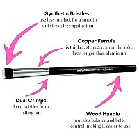 Under Eye Concealer Brush - Beauty Junkees Mini Flat Top Kabuki with Synthetic Bristles for Concealing, Blending, Setting, Buffing with Powder, Liquid, Cream Cosmetics, Vegan Makeup Brushes