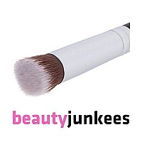 Kabuki Nose Contour Brush - Beauty Junkees Mini Flat Angle Contouring Makeup Brushes, Small Angled for Sculpting, Bronzer, Highlighter with Liquid Cream Powder Cosmetics, Dense, Vegan Synthetic