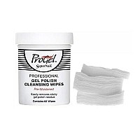 SuperNail Progel Professional Gel Polish Cleansing Wipes, 65 Count