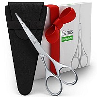 Suvorna 4.5 Mustache Scissors For Men Beard Scissors Beard Grooming Scissors Beard Trimming Scissors Moustache Scissors Men Nose Scissors Beard Trimmer Scissors facial hair Scissors Barber Shears.