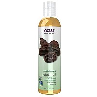 Now Solutions, Organic Jojoba Oil, Moisturizing Multi-Purpose Oil For Face, Hair And Body, 8-Ounce