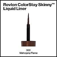 Skinny Liquid Eyeliner by Revlon, ColorStay Eye Makeup, Waterproof, Smudgeproof, Longwearing with Ultra-Fine Tip, 303 Mahogany Flame, 0.08 Fl Oz (Pack of 1)