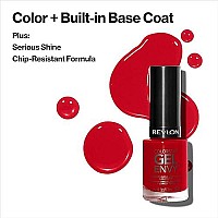 Revlon ColorStay Gel Envy Longwear Nail Polish, with Built-in Base Coat & Glossy Shine Finish, in Red/Coral, 640 Jokers Wild, 0.4 oz