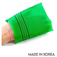 Songwol Towel Exfoliating Towel Bath Washcloth 4 Pcs (Green) for Dead Skin