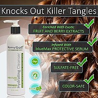 RemySoft Moisturelab Rapid Renewal System - Safe for Hair Extensions, Weaves and Wigs - Salon Formula Shampoo, Conditioner & Leave-In Conditioner - Gentle Sulfate-free Lather