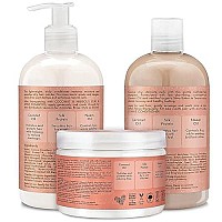 Shea Moisture Shampoo and Conditioner Set, Coconut and Hibiscus Curl & Shine 13-oz ea Bundled with Curl Enhancing Smoothie 12-oz. Curly Hair Products with Coconut Oil, Vitamin E & Neem Oil