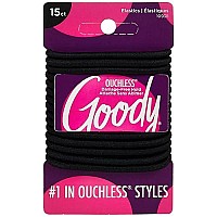 Goody WoMens Ouchless Braided Elastics, Black, 15 Count