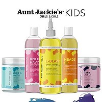 Aunt Jackie's Kids Heads Up Moisturizing and Hair Softening Shampoo for Naturally Curly, Coily and Wavy Hair, 12 oz