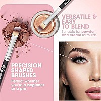 Eye Makeup Brushes Eyeshadow Brush Set - 7pcs Soft Synthetic Eyeshadow Blending Brush Kit - For Blending Eyeshadow, Eyeliner, Crease, Eyebrow - Long Lasting, Apply Better, Flawless Look Makeup