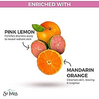 St. Ives Radiant Skin Pink Lemon and Mandarin Orange Face Scrub 6 oz (Pack of 2)