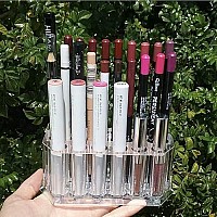 byAlegory Acrylic Eye Liner / Lip Liner Organizer & Beauty Makeup Holder | 26 Space Makeup Pencil Organization Container Storage - Clear