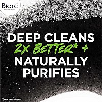 Bior Deep Pore Charcoal Daily Face Wash, 6.77 Fl oz, with Deep Pore Cleansing for Dirt and Makeup Removal From Oily Skin