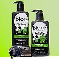 Bior Deep Pore Charcoal Daily Face Wash, 6.77 Fl oz, with Deep Pore Cleansing for Dirt and Makeup Removal From Oily Skin