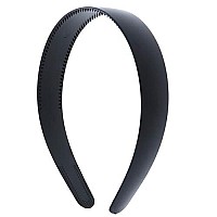 Black 1 Inch Plastic Hard Headband With Teeth Head Band Women Girls (Motique Accessories)