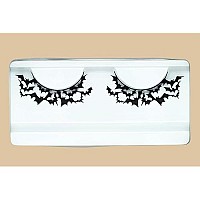 Emilystores Bat Costume Thunder Bat Halloween Fancy Fashion Costume Party Look Black Lace Lashes Paper Lashes False Eyelashes 1 Pair