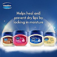 Vaseline Lip Balm for Instantly Soft Smooth Lips Crme Brle Lip Balm Locks In Moisture to Improve Hydration 0.25 oz