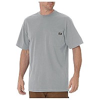 Dickies Mens Short-Sleeve Pocket T-Shirt Heather Gray ,Large- Tall