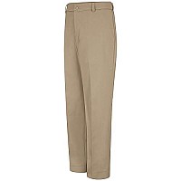 Red Kap Mens Stain Resistant, Flat Front Work Pants, Khaki, 28W X 30L