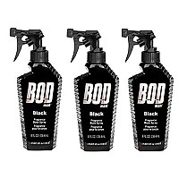 Bod Man - Mens Body Spray - Black - Pack of 3