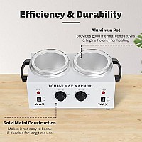 Aw Dual Pot Wax Warmer Professional Electric Heater Dual Parrafin Hot Facial Skin Equipment Spa Adjustable Temperature Set