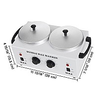 Aw Dual Pot Wax Warmer Professional Electric Heater Dual Parrafin Hot Facial Skin Equipment Spa Adjustable Temperature Set