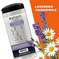 Wahl Pet Refresh Lavender Cleaning Wipes for All Dog Breeds - Use on Ears, Nose, Paws, Bottom, & Sensitive Areas - 50 Wipes - 820018A