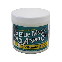 Blue Magic Argan Oil & Vitamin-E Leave-In 13.75 Ounce Jar (406.6ml) (6 Pack)