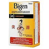 Bigen Powder Hair Color 45 Chocolate 0.21oz (6 Pack)