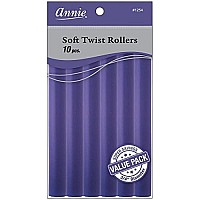 Annie Soft Twist Rollers, Purple, 7 Inch, 10 Count