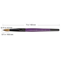 Professional Purple Wood Kolinsky Acrylic Nail Brush (Size: 6, 8, 10, 12, 14, 16, 18, 20, & 22) PANA Brand Pure Kolinsky Hair (Size 10)