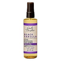 Carols Daughter Black Vanilla Moisture & Shine Hair Sheen For Dry Hair And Dull Hair, With Shea Butter, Jojoba Oil, And Sweet Almond Oil, Paraben Free Hair Sheen, 4.3 Fl Oz (Pack Of 1)