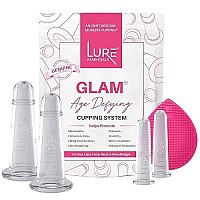 LURE Essentials GLAM Face Cupping Set Facial Set with Silicone Brush | Anti-Aging Face Lift Cupping Massage | FREE PDF Book for Professional and Home Use