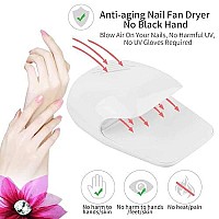 Nail Fan Dryer for Regular Nail Polish, Portable Nail Dryer Nail Art Polish Machine Quick Dry Nail Polish Gel Nail Dryer Blower for Fingernail Toenail, Portable Fans Battery Operated