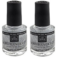 INM Northern Lights Hologram Silver Top Coat 2x