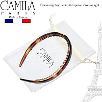 Camila Paris AD44 French Fashion Headband for Women, Very Flexible with Teeth for Strong Hold Grip, Women's Hairband, No Slip and Durable Styling Girls Hair Accessories, Made in France with Cellulose